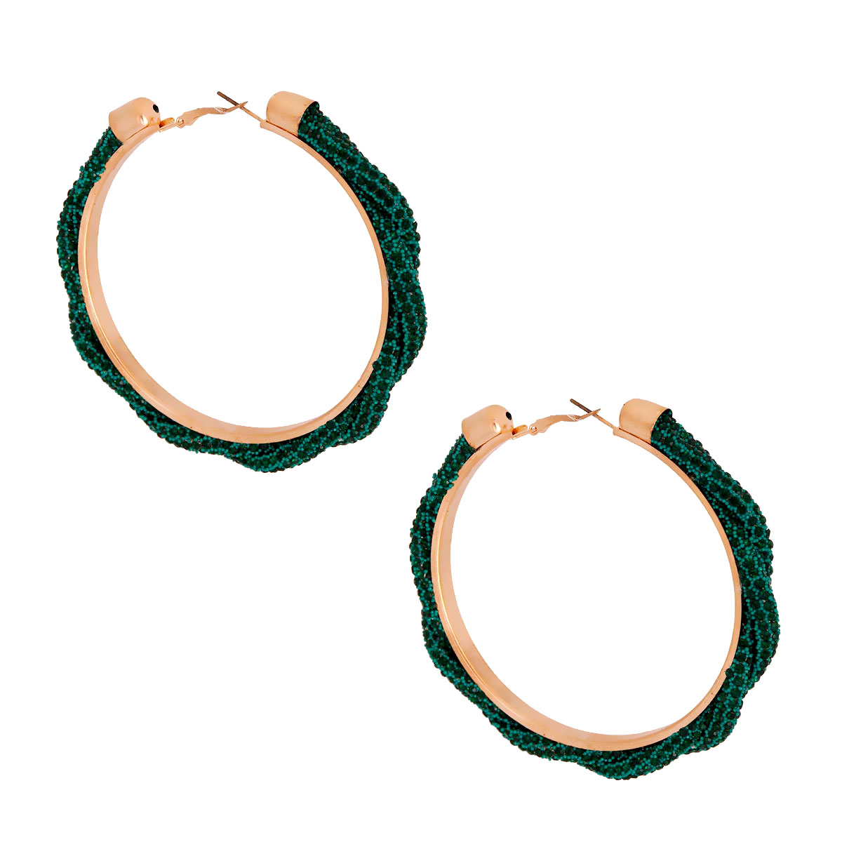 Twisted Tube Green Hoops