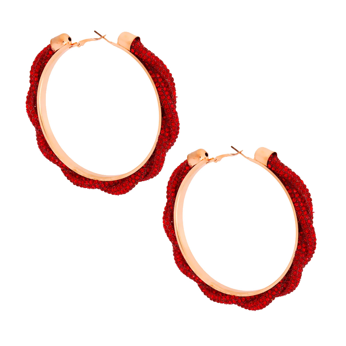 Twisted Tube Red Hoops