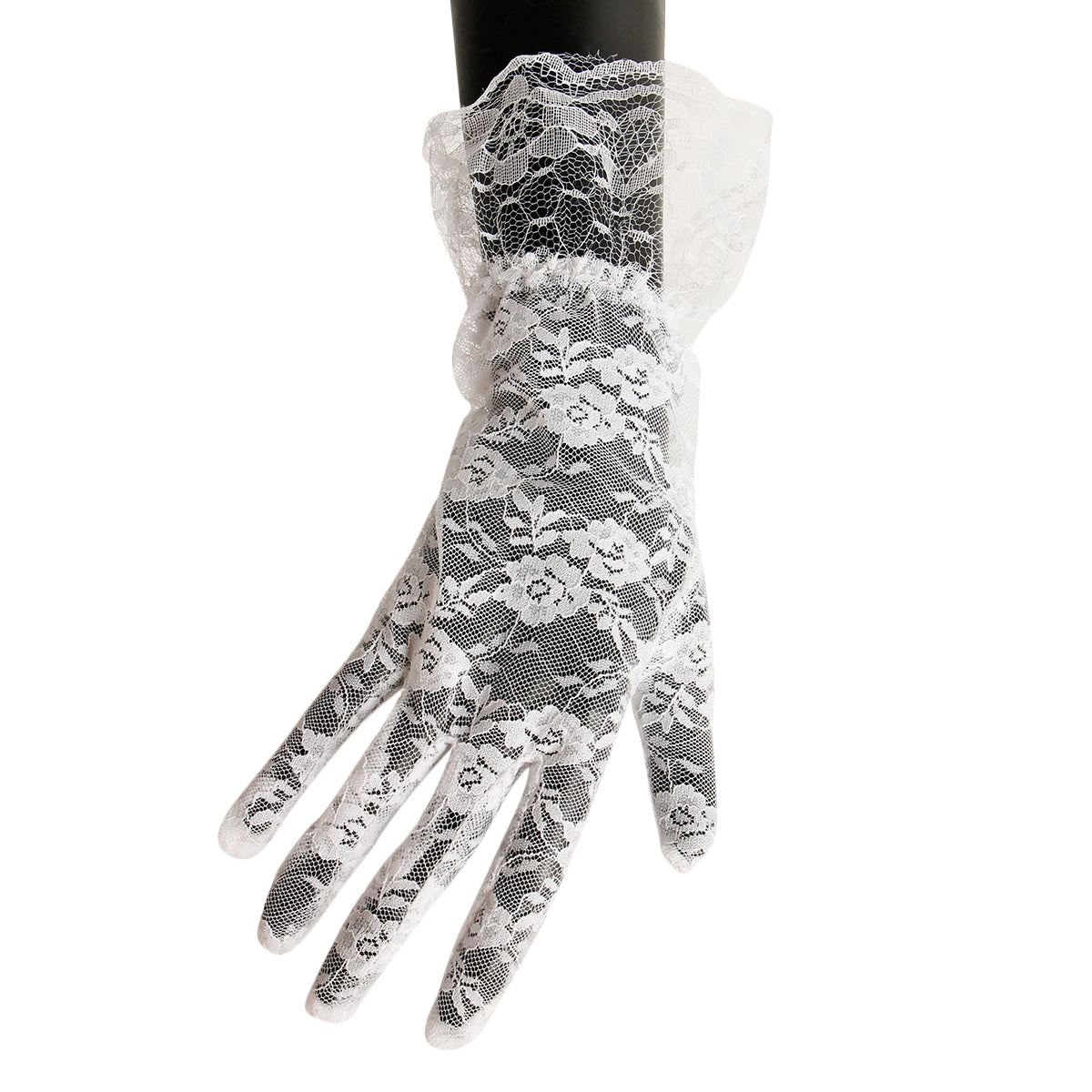 White Lace Gloves