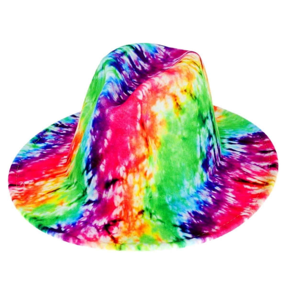 Rainbow Tie Dye Fedora