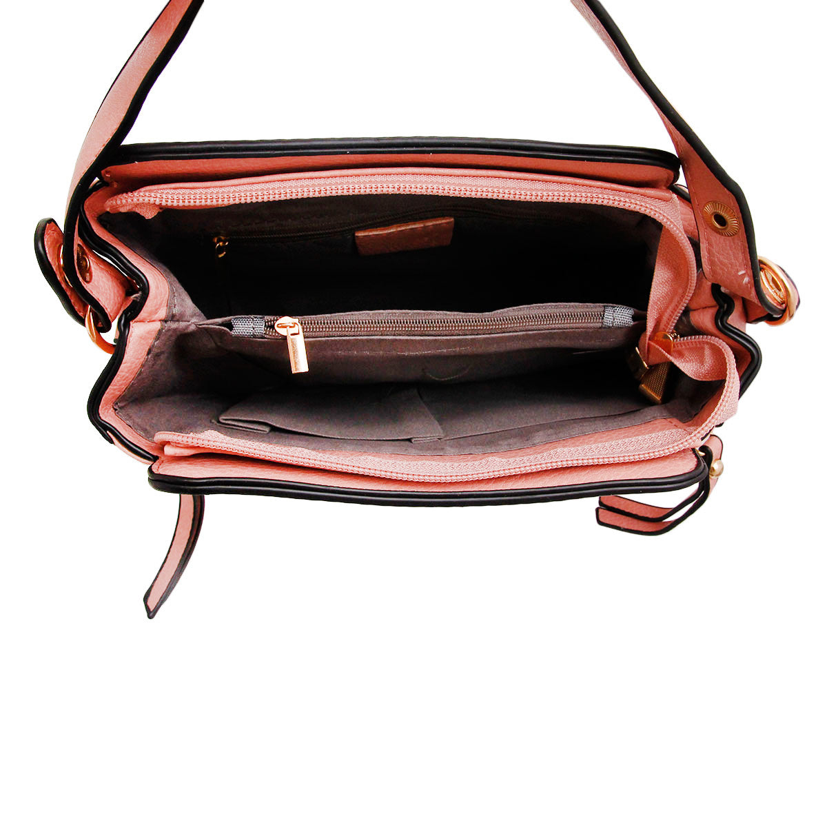 Pink Boxy Zipper Bag Set