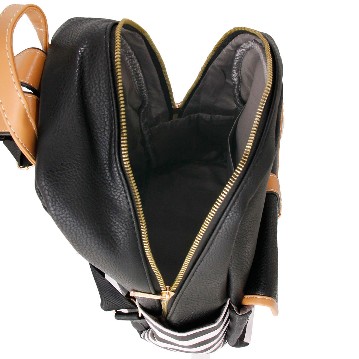 Black and White Stripe Backpack