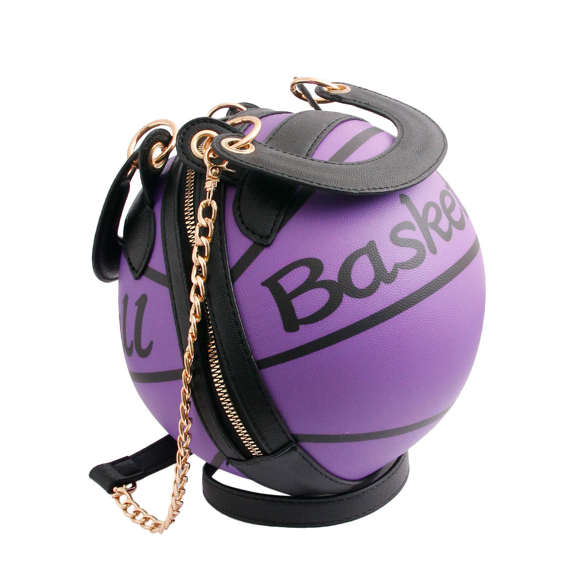 Purple Basketball Handbag