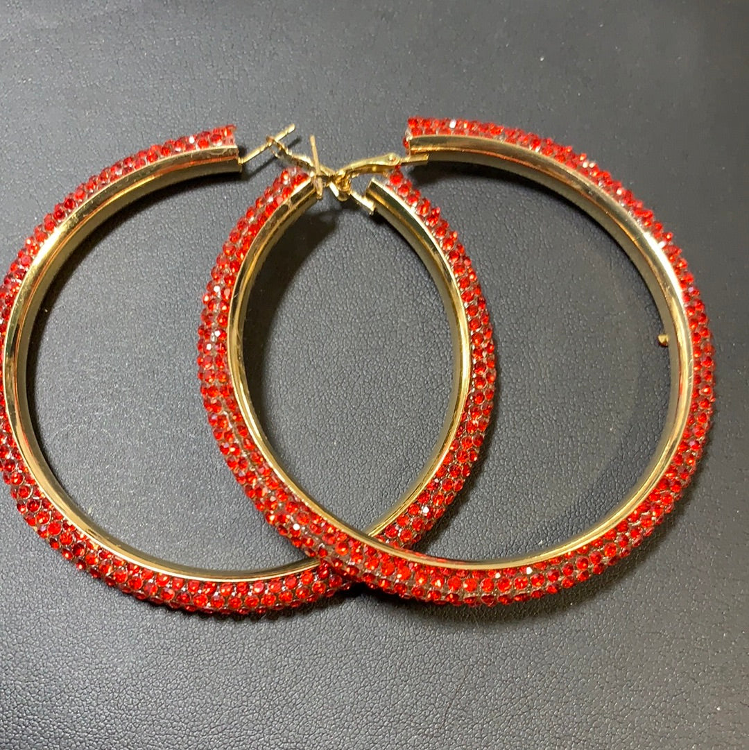 Bling Hoops | Red