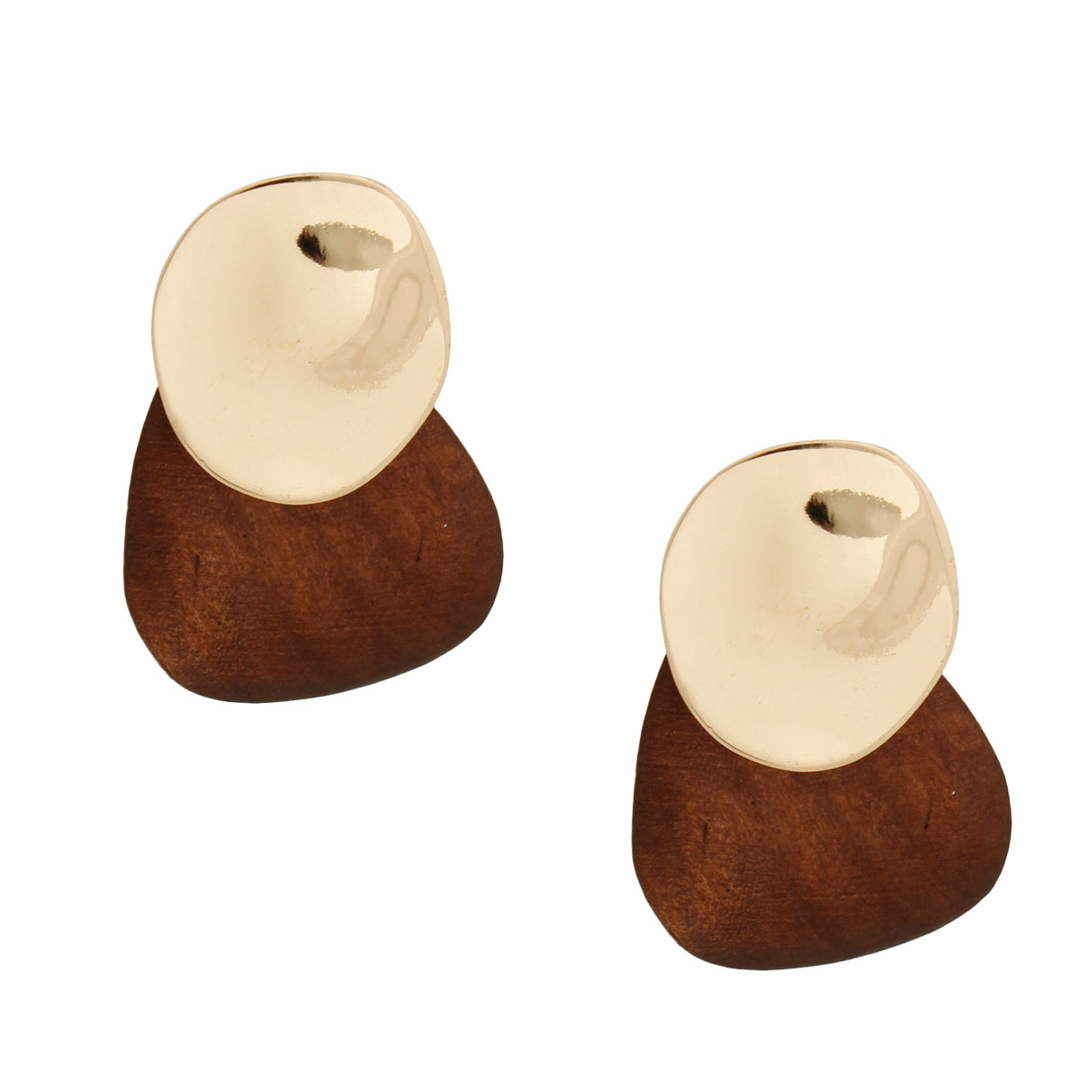 Brown and Gold Wooden Studs