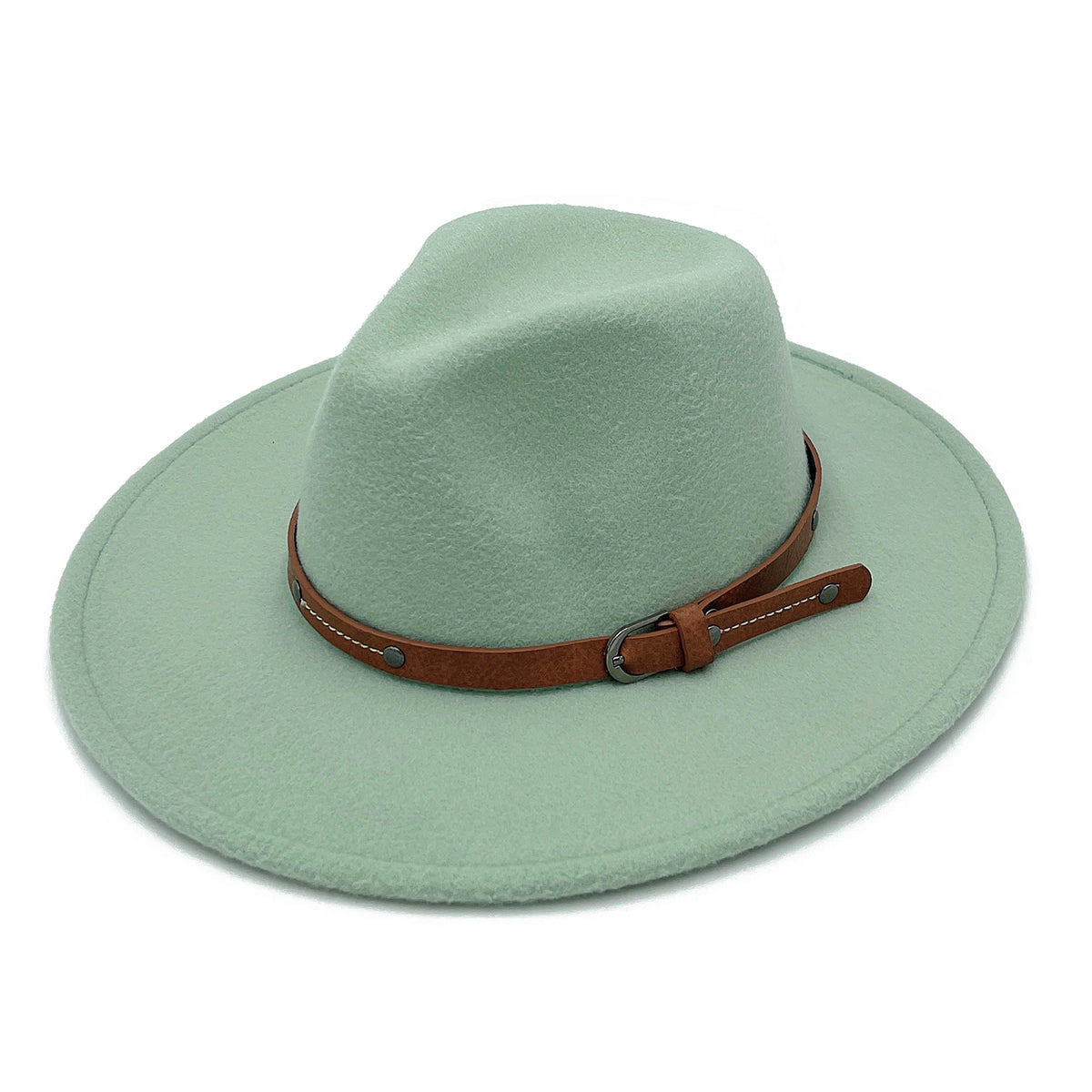 Buckle Mint Wide Brim Fedora