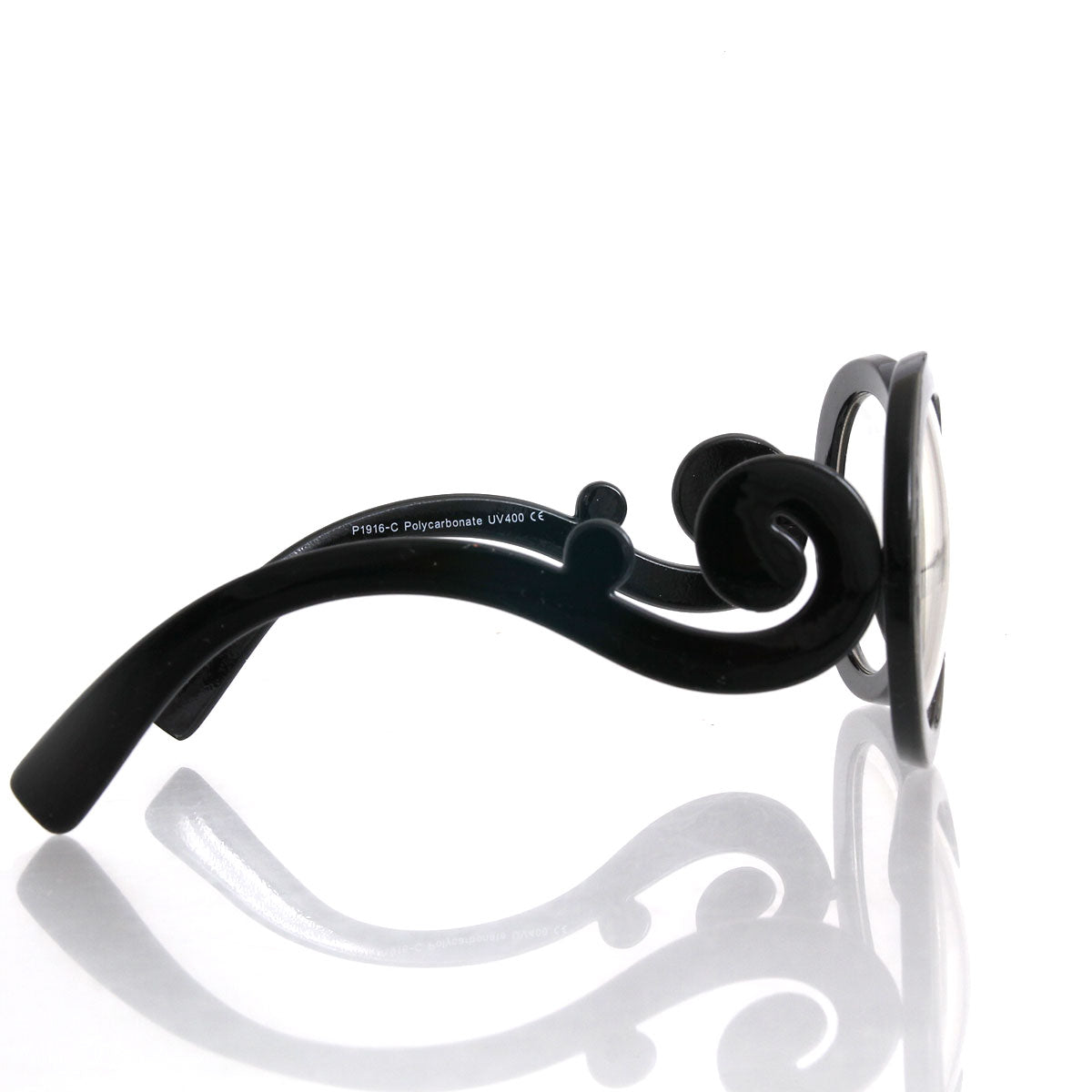 Black Round Designer Clear Glasses
