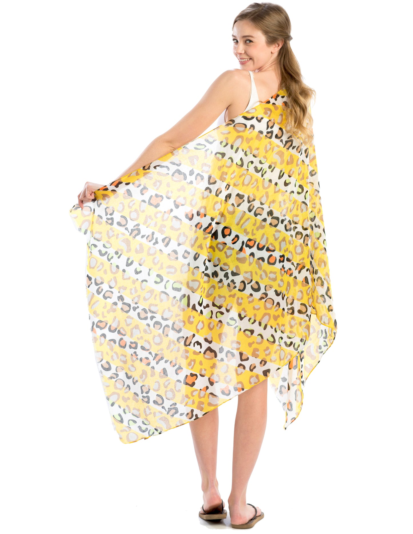 Yellow Leopard Lightweight Scarf
