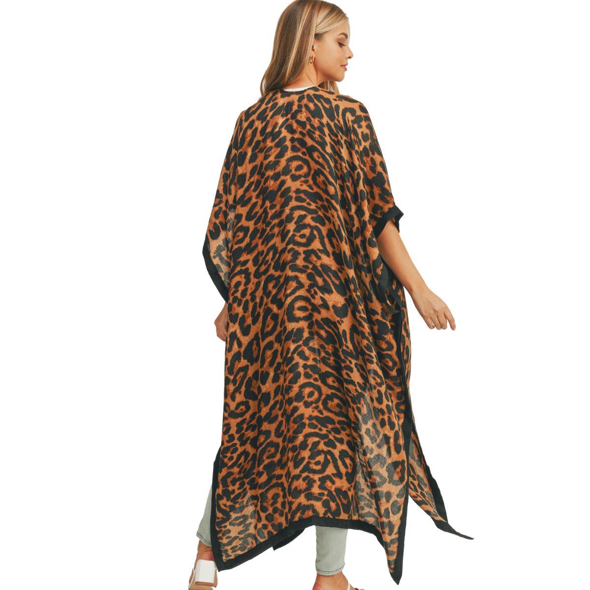 Leopard Lightweight Long Kimono