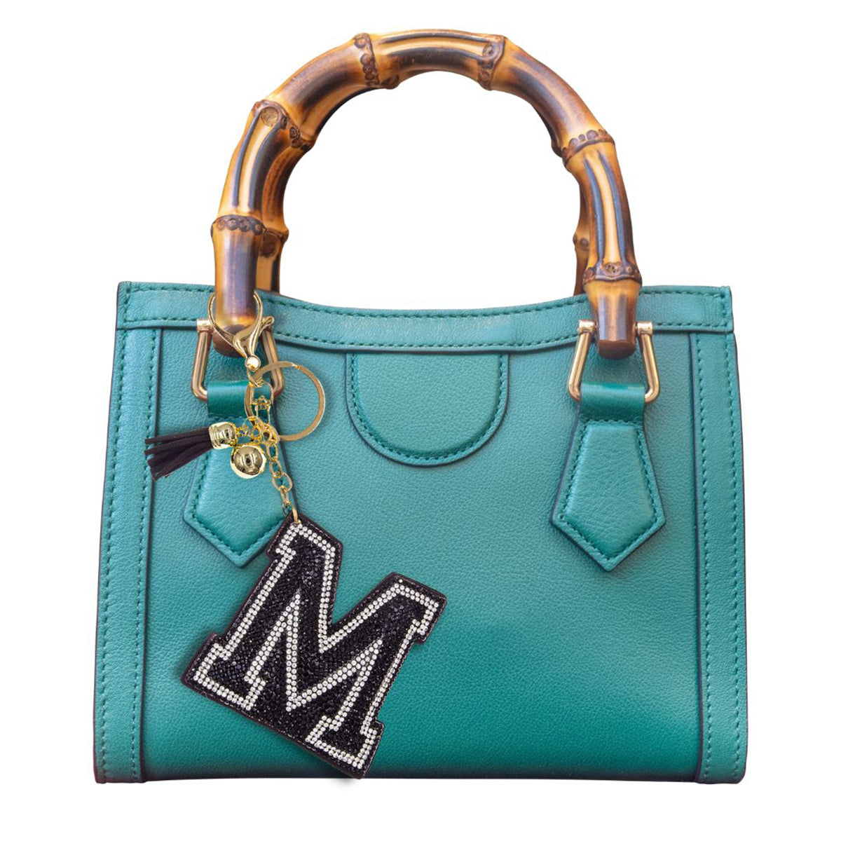 M Black Keychain Bag Charm