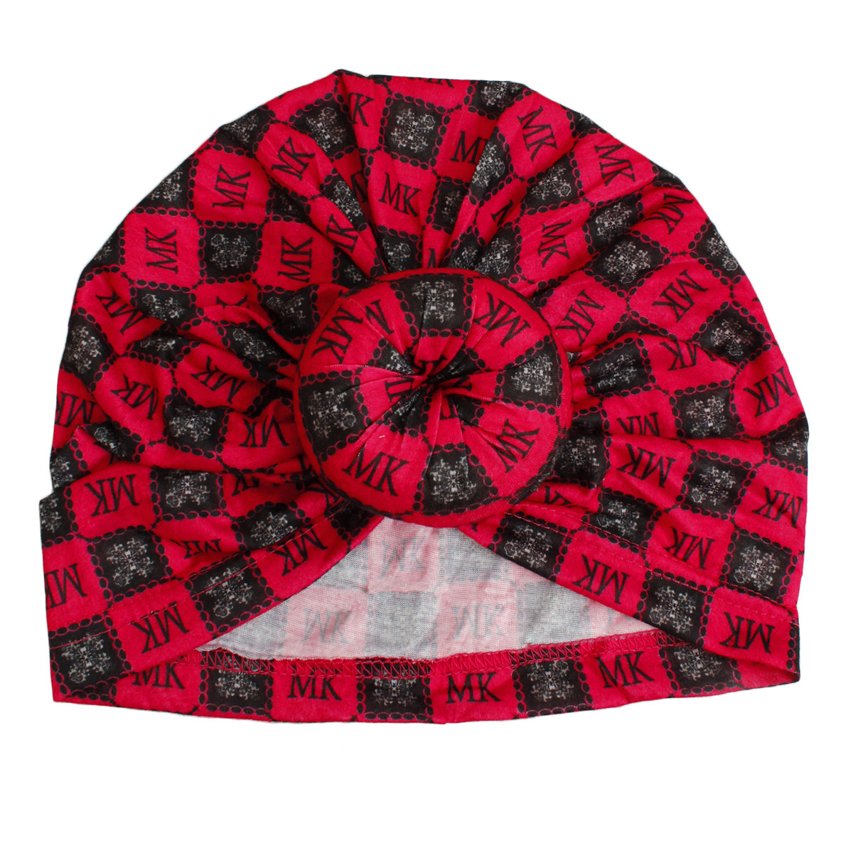 Red MK Donut Knot Turban