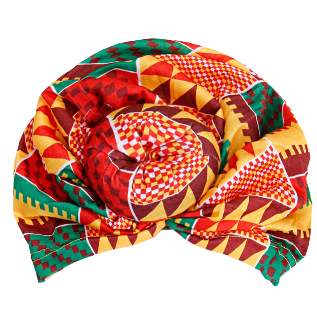 Green and Yellow Donut Knot Turban