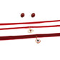 Burgundy Evil Eye Layered Choker
