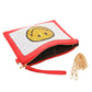Smile Sequin Red Clutch