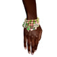 AKA Sorority Green Pink Charm Bracelets