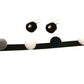 Black and White Pom Pom Choker Set