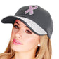 Rhinestone Cancer Ribbon Hat