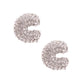 C Rhinestone Silver Studs