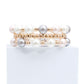3 Strand Mixed Pearl Gold Bracelets