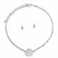 Silver Cable Chain Greek Key Necklace