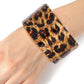 Bracelet Leopard Gold Wide Cuff for Women