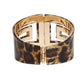 Cuff Jungle Chic Leopard Print Art Deco Bracelet