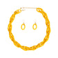 Necklace Retro Yellow Double Link Set for Women