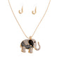 Long Gold Gray Elephant Swirled Set