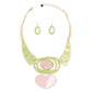 AKA Collar Gold with Pink Green Marbled Bib Set