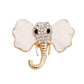 Cream and Gold Elephant Brooch