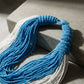 Zeta Amicae Sky Blue White 100 Strand Bead Necklace