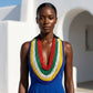 OES Colorblock Multicolor 100 Strand Necklace