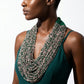 AKA Mixed Pink & Green 100 Strand Bead Necklace