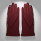 Plaid Wine Touchscreen Winter Gloves for Women