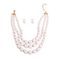 White Cylinder Bead Necklace