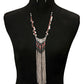 Black Tassel Necklace Set