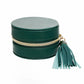Green Travel Round Jewelry Box Organizer for Women