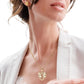 Gold Stainless Steel Filigree Heart Necklace