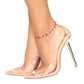 Anklet Cherry Red Bead and Gold Chain for Women