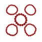 Bracelet Red Beaded 5 Pcs Set for Women