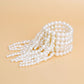 Bracelet Cream Pearl Fringe Stretchy for Women