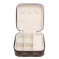 Brown Travel Square Jewelry Box Organizer Women