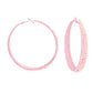 Hoops Pink Metal Bling 3 inch Earrings Women