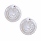 Clip On Small Silver Dome Pearl Earrings Women