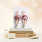 Pink Oversized Flower Butterfly Tassel Earrings