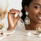 Gold Teardrop Filigree Vintage Clip On Earrings
