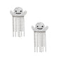 Fringe Silver Spooky Sparkle Ghost Chain Earrings