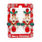 Holiday Red Green Crystal Chandelier Earrings