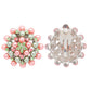 AKA Clip On Pink Green Small Pearl Earrings