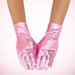 Pink Metallic Formal Short Gloves AKA